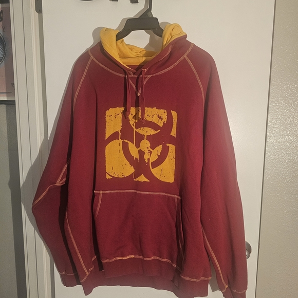 MEW (Mutant Enemy Wear) Biohazard Hoodie – 2XL 🔥Super sick red & yellow - Picture 2 of 7